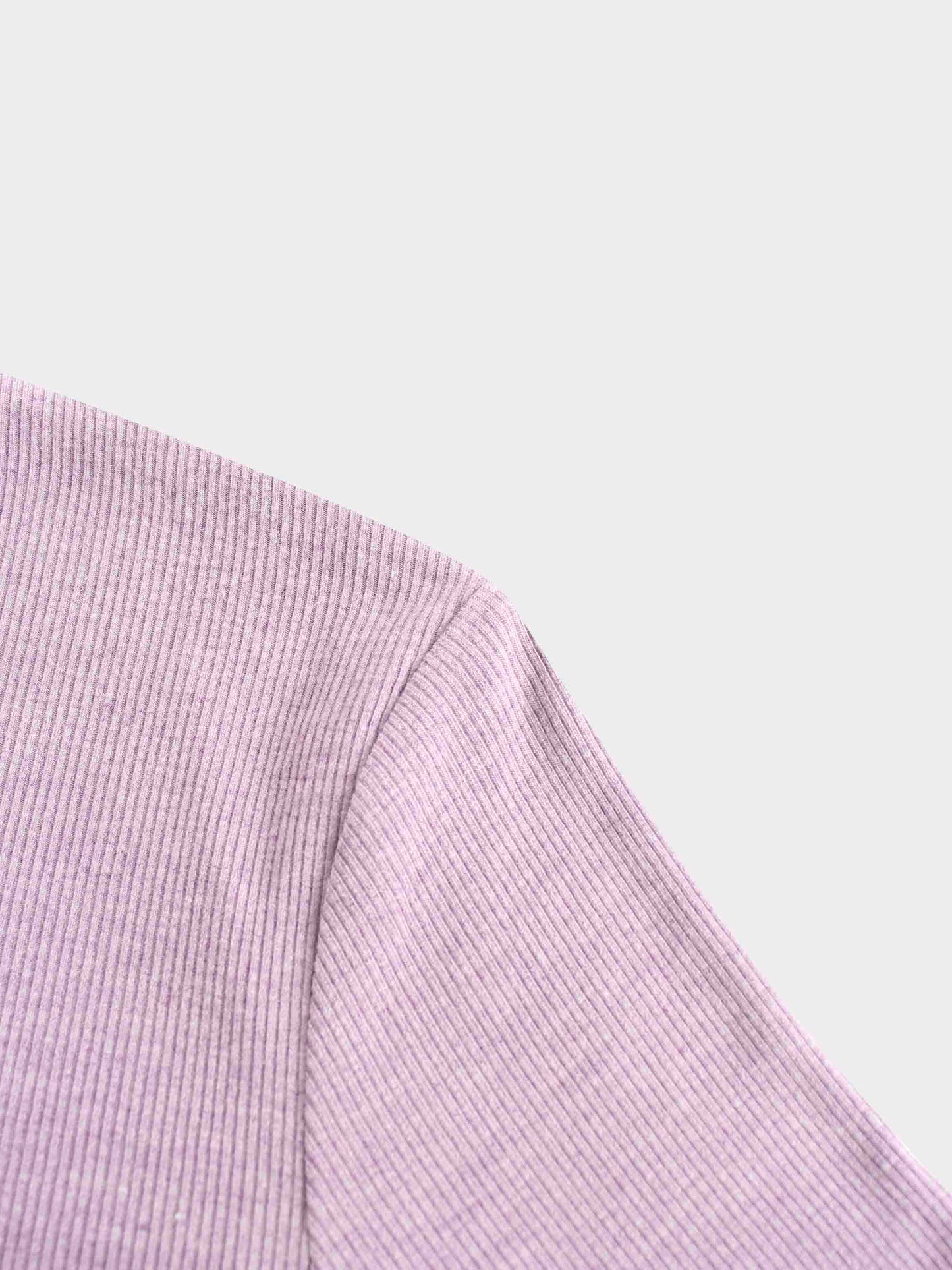 RIBBED HIGH V TEE LS-LIGHT PURPLE-3