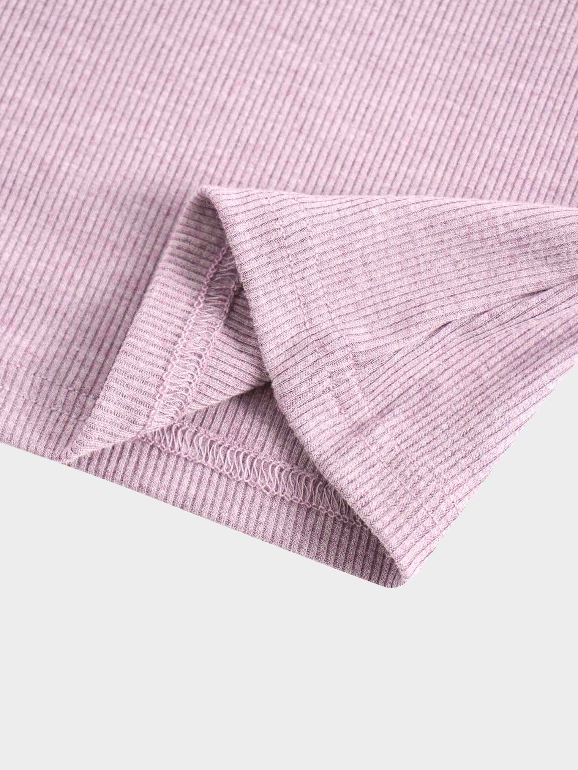 RIBBED HIGH V TEE LS-LIGHT PURPLE-4