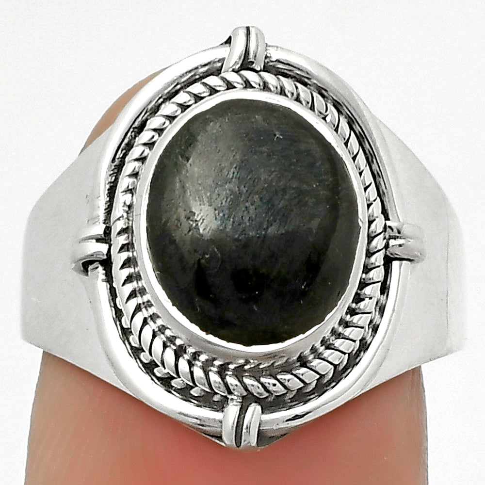 Natural Nuummite Ring size-8 R-1539 SDR170421-0