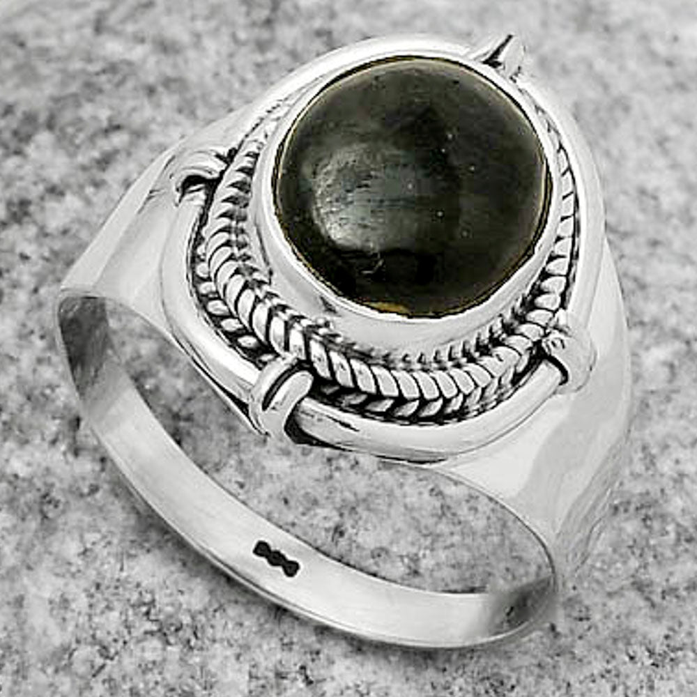 Natural Nuummite Ring size-8 R-1539 SDR170421-2