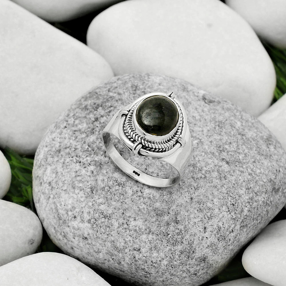 Natural Nuummite Ring size-8 R-1539 SDR170421-1